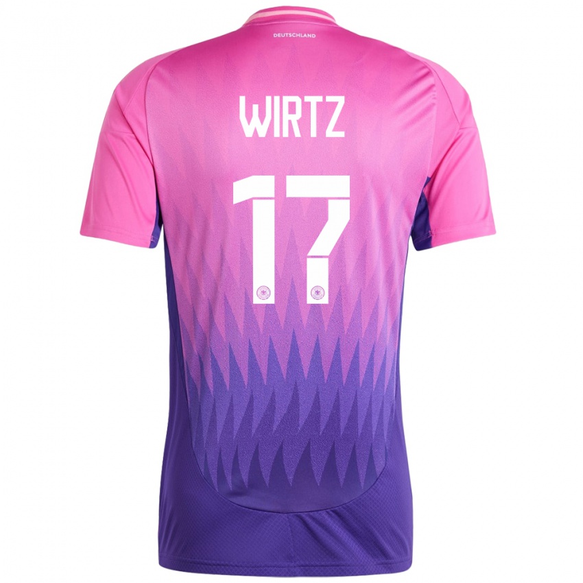 Niño Camiseta Alemania Florian Wirtz #17 Rosado Morado 2ª Equipación 24-26 La Camisa Chile