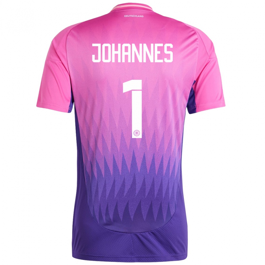 Niño Camiseta Alemania Stina Johannes #1 Rosado Morado 2ª Equipación 24-26 La Camisa Chile