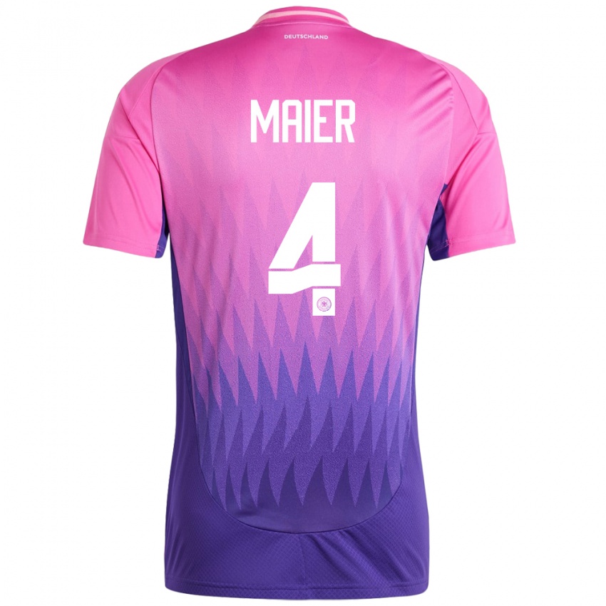 Niño Camiseta Alemania Leonie Maier #4 Rosado Morado 2ª Equipación 24-26 La Camisa Chile