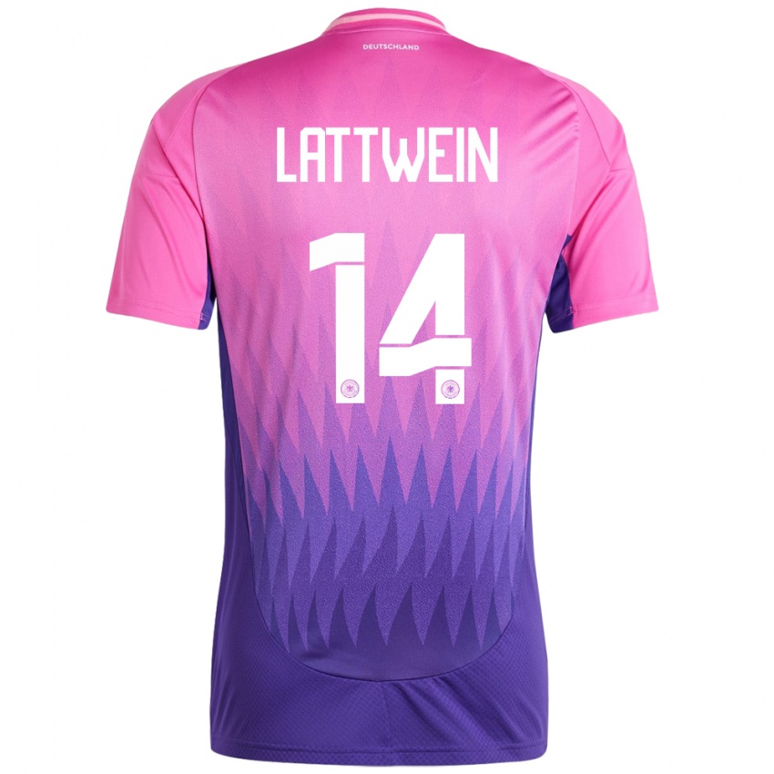 Niño Camiseta Alemania Lena Lattwein #14 Rosado Morado 2ª Equipación 24-26 La Camisa Chile