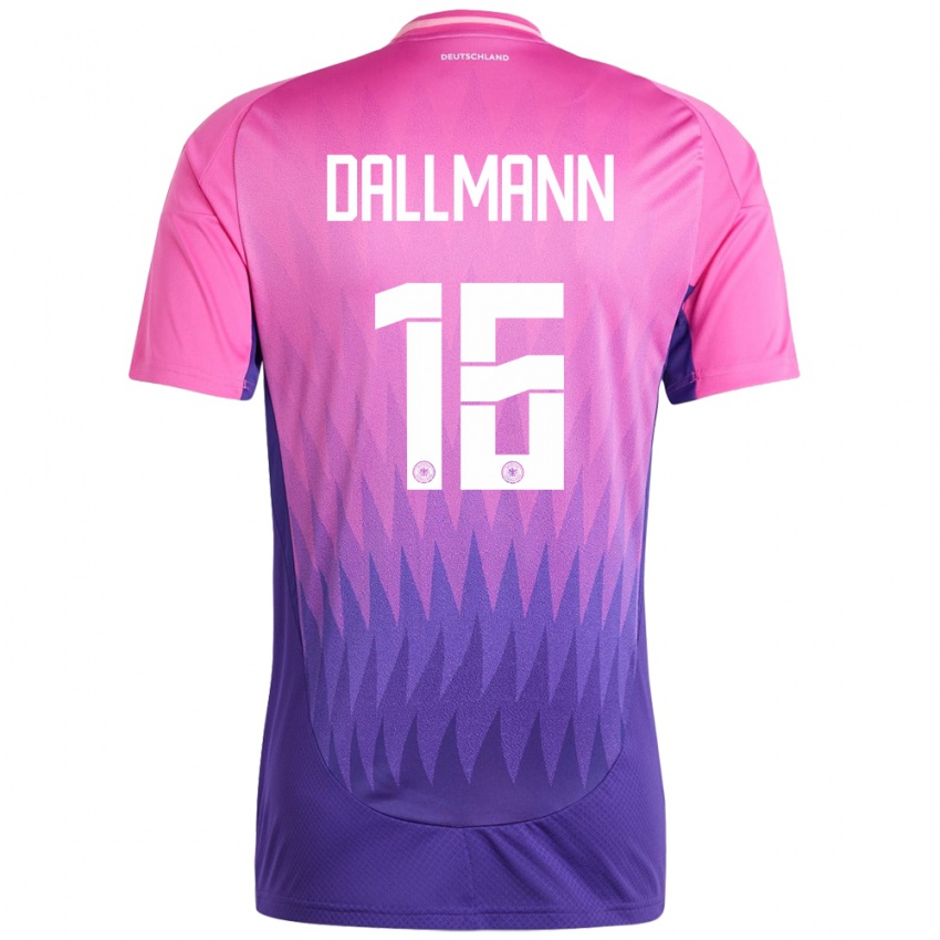 Niño Camiseta Alemania Linda Dallmann #16 Rosado Morado 2ª Equipación 24-26 La Camisa Chile