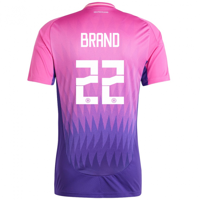 Niño Camiseta Alemania Jule Brand #22 Rosado Morado 2ª Equipación 24-26 La Camisa Chile