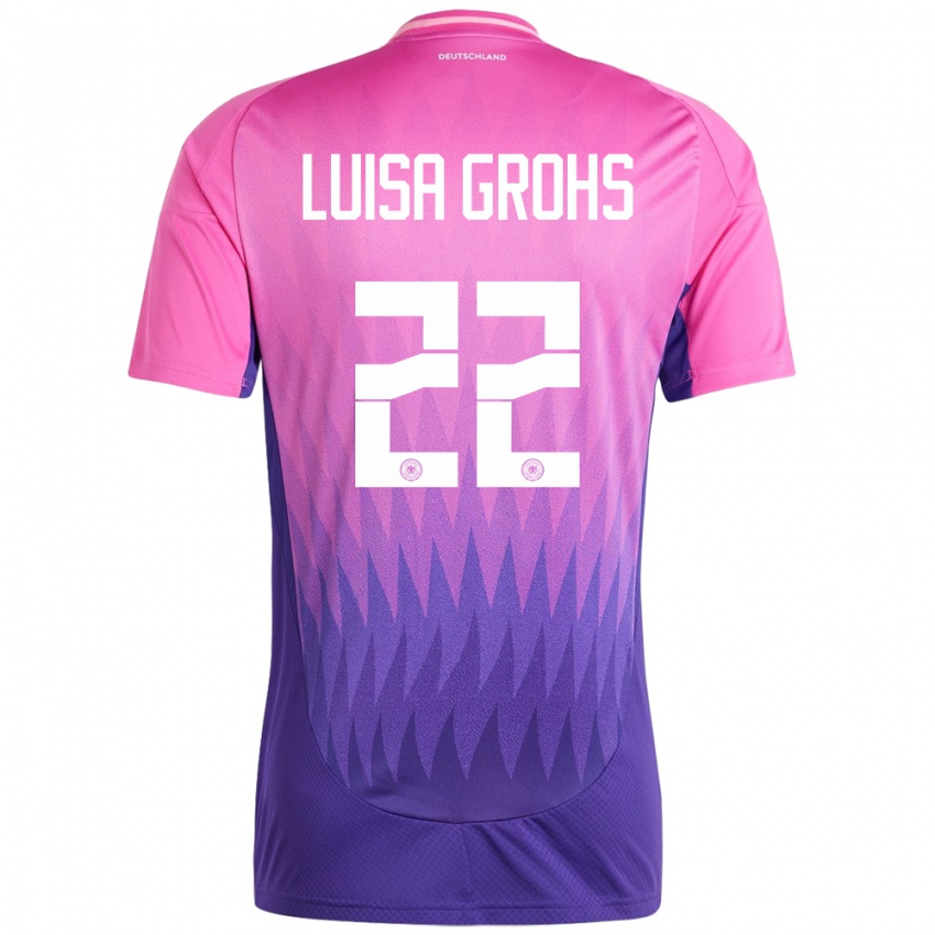 Niño Camiseta Alemania Maria Luisa Grohs #22 Rosado Morado 2ª Equipación 24-26 La Camisa Chile