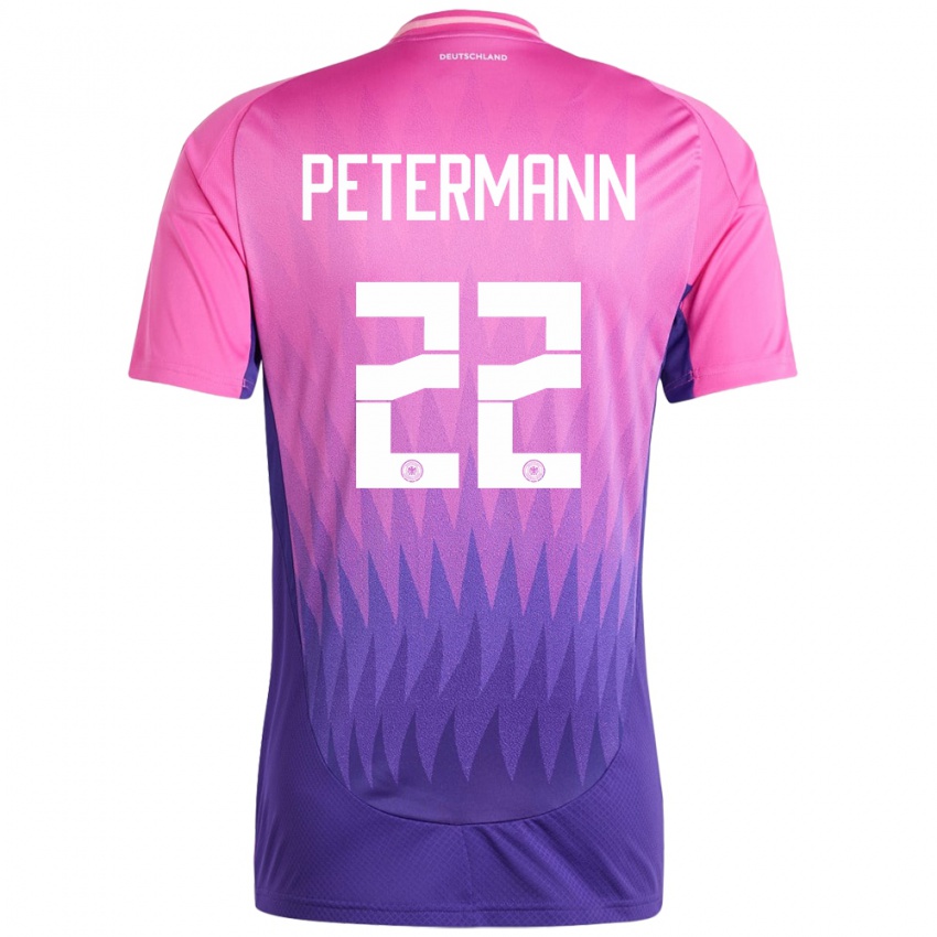 Niño Camiseta Alemania Lena Petermann #22 Rosado Morado 2ª Equipación 24-26 La Camisa Chile