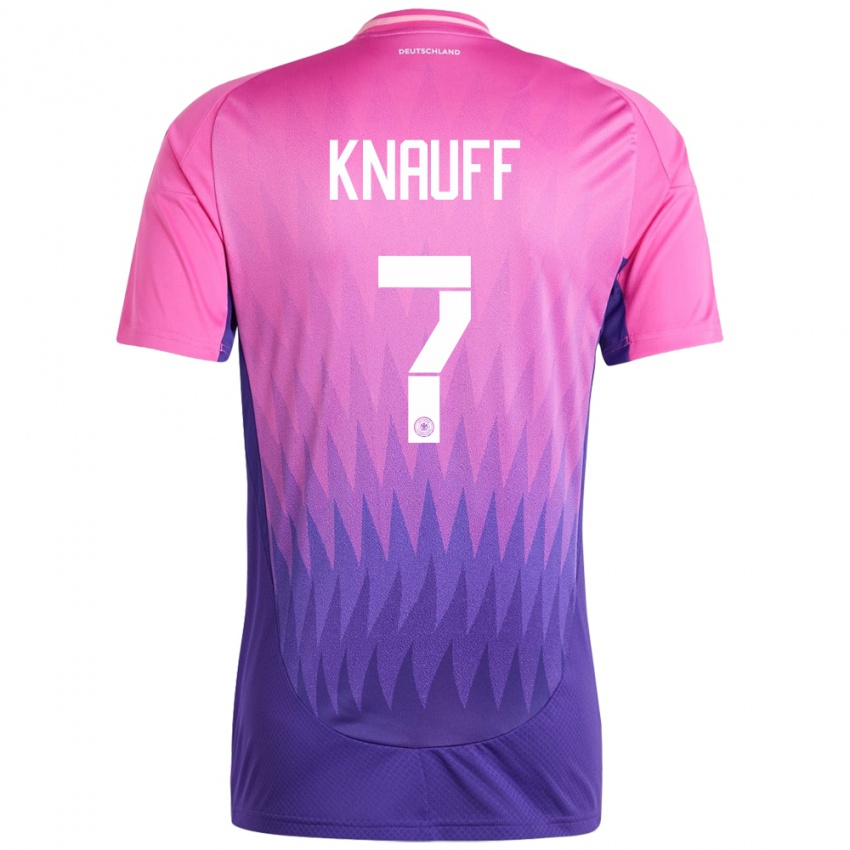 Niño Camiseta Alemania Ansgar Knauff #7 Rosado Morado 2ª Equipación 24-26 La Camisa Chile