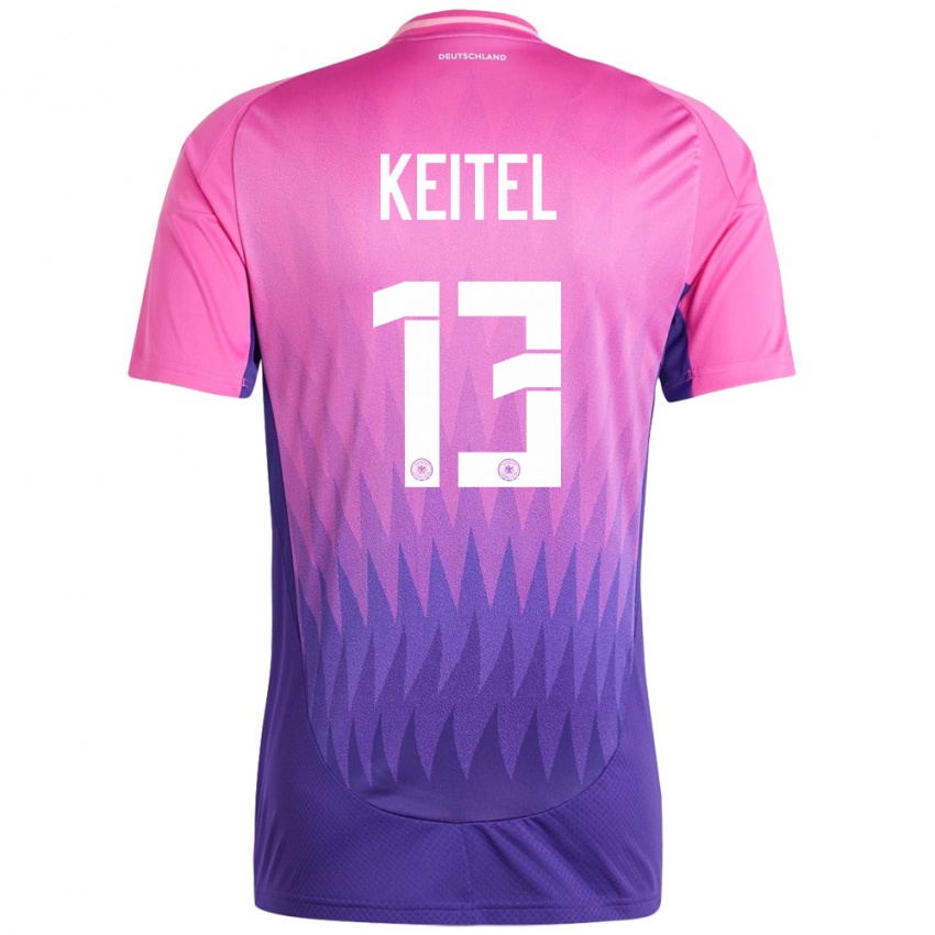 Niño Camiseta Alemania Yannik Keitel #13 Rosado Morado 2ª Equipación 24-26 La Camisa Chile