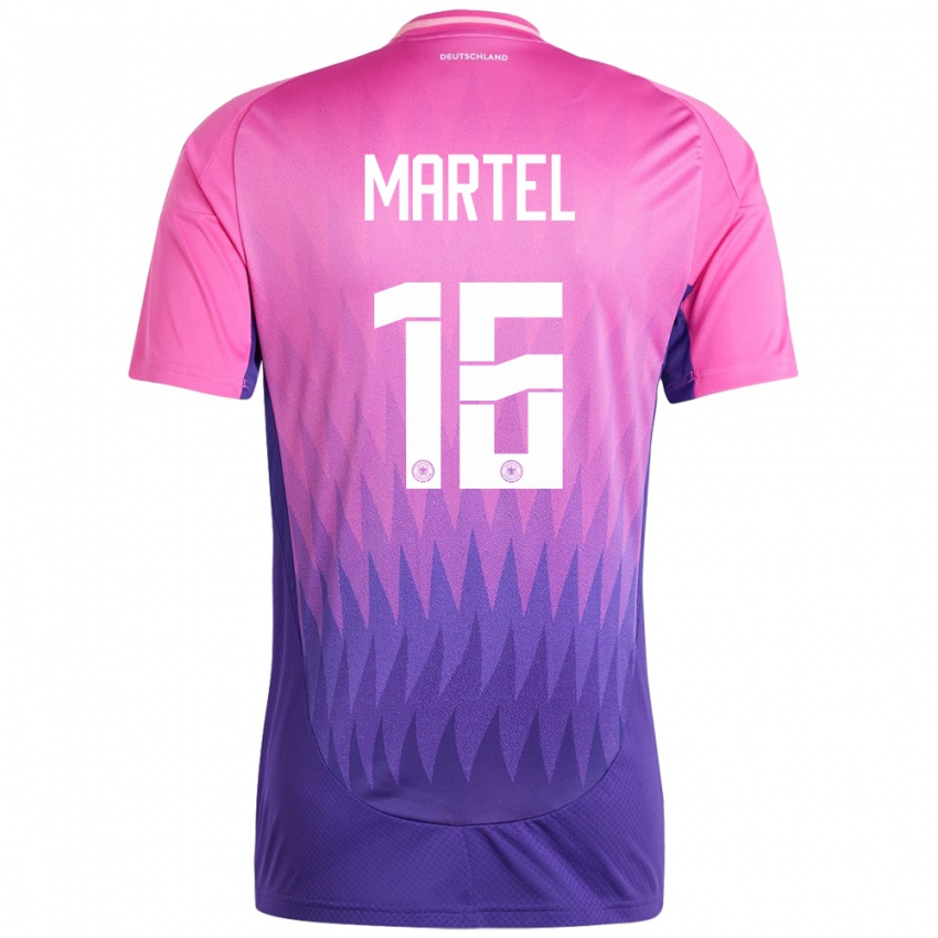 Niño Camiseta Alemania Eric Martel #16 Rosado Morado 2ª Equipación 24-26 La Camisa Chile