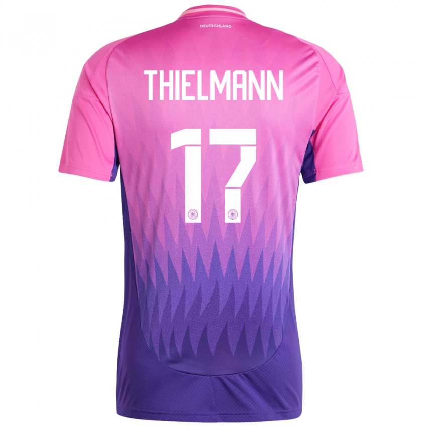 Niño Camiseta Alemania Jan Thielmann #17 Rosado Morado 2ª Equipación 24-26 La Camisa Chile