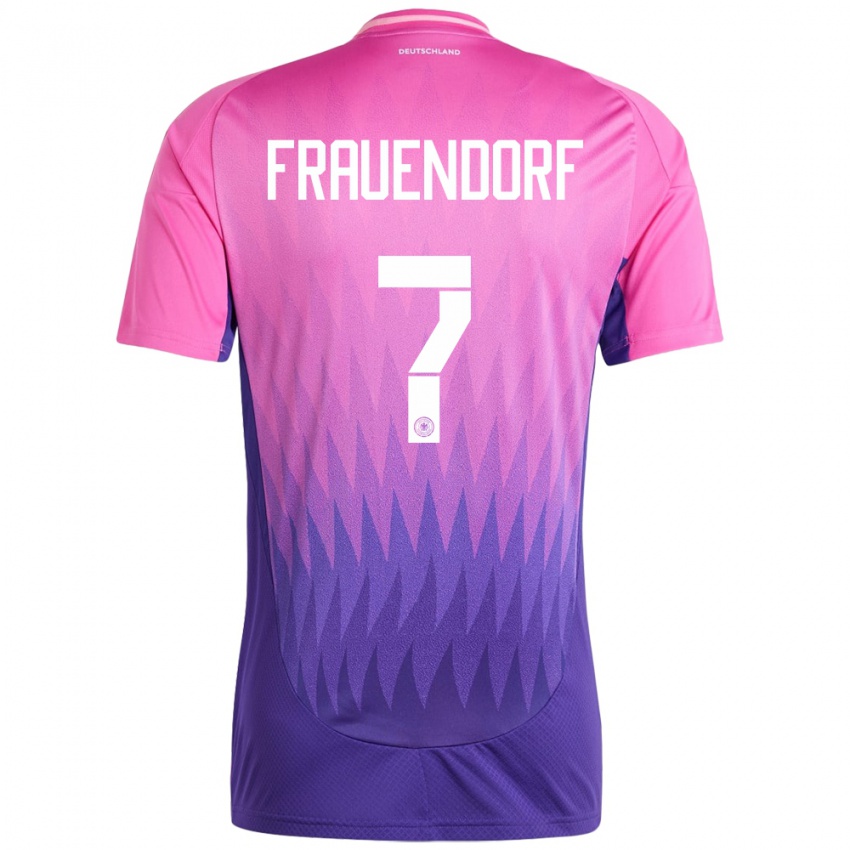 Niño Camiseta Alemania Melkamu Frauendorf #7 Rosado Morado 2ª Equipación 24-26 La Camisa Chile