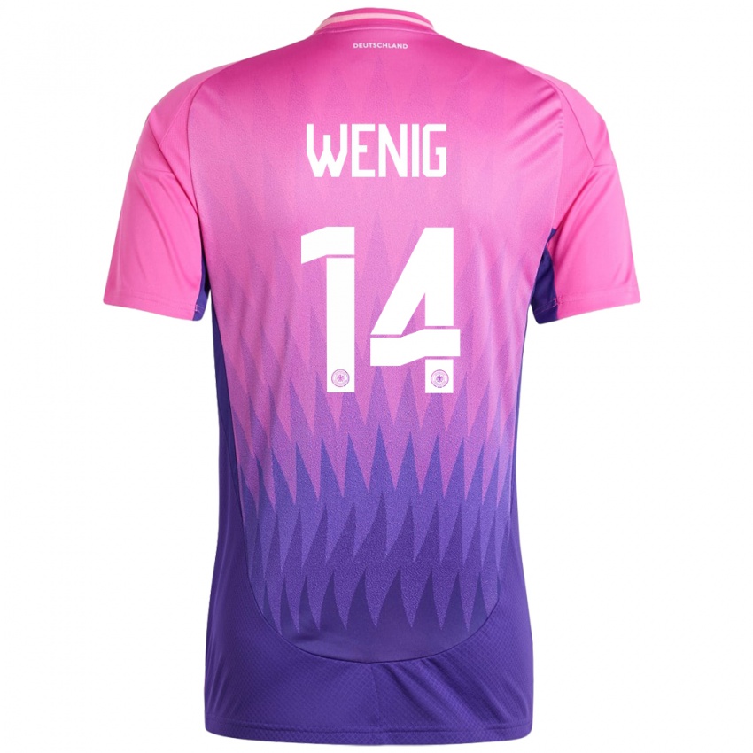 Niño Camiseta Alemania Marcel Wenig #14 Rosado Morado 2ª Equipación 24-26 La Camisa Chile