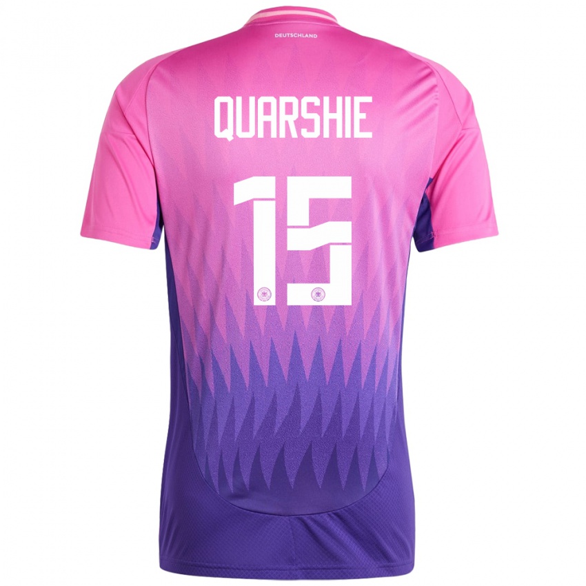 Niño Camiseta Alemania Joshua Quarshie #15 Rosado Morado 2ª Equipación 24-26 La Camisa Chile