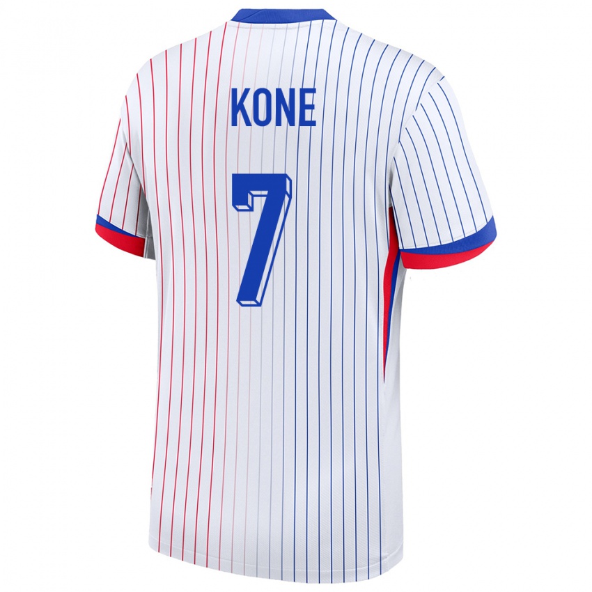 Niño Camiseta Francia Kouadio Kone #7 Blanco 2ª Equipación 24-26 La Camisa Chile