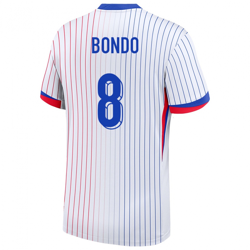 Niño Camiseta Francia Warren Bondo #8 Blanco 2ª Equipación 24-26 La Camisa Chile