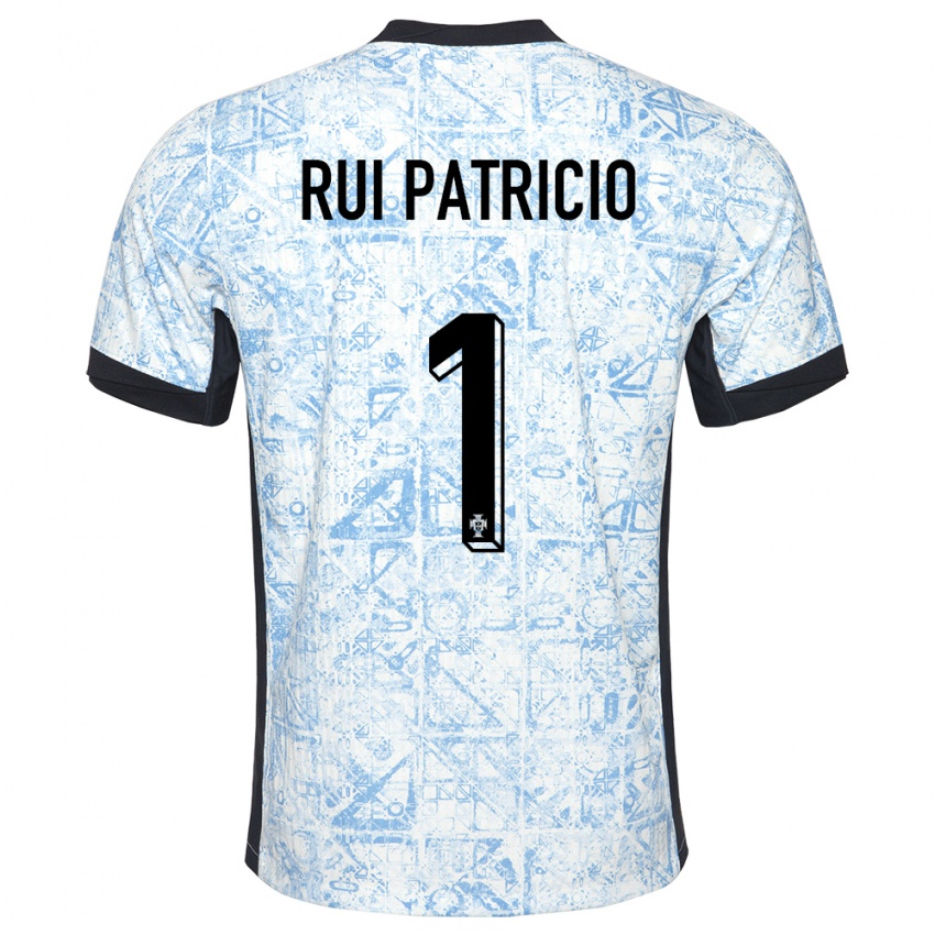 Niño Camiseta Portugal Rui Patricio #1 Crema Azul 2ª Equipación 24-26 La Camisa Chile