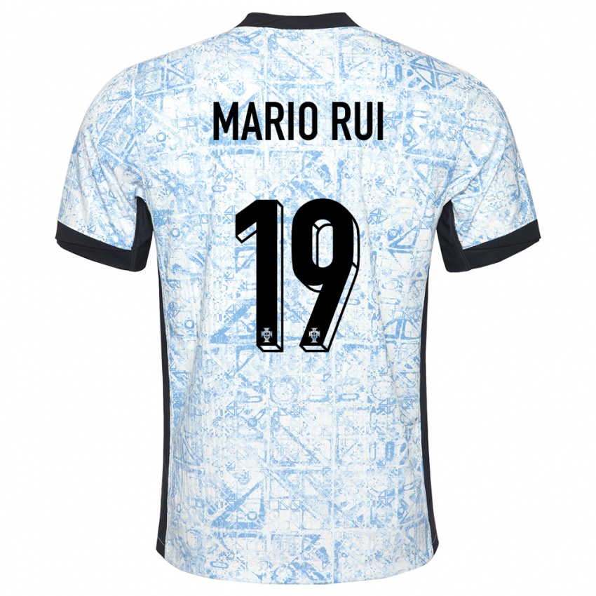 Niño Camiseta Portugal Mario Rui #19 Crema Azul 2ª Equipación 24-26 La Camisa Chile