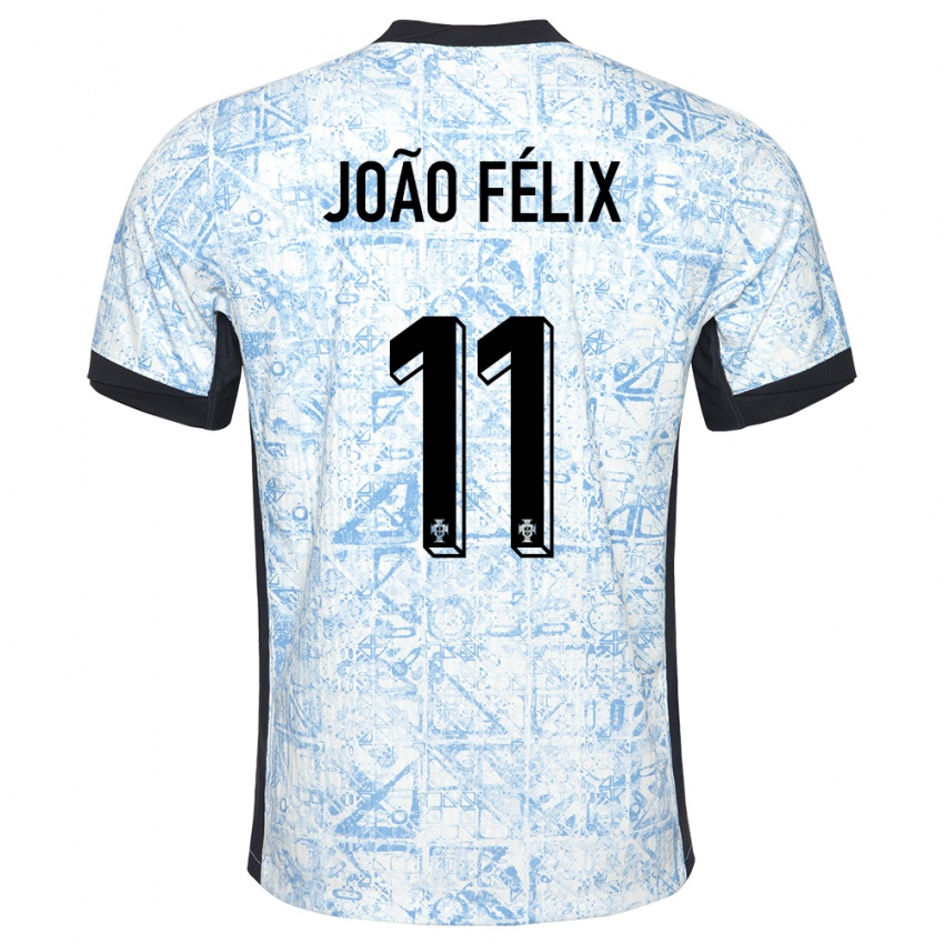 Niño Camiseta Portugal Joao Felix #11 Crema Azul 2ª Equipación 24-26 La Camisa Chile