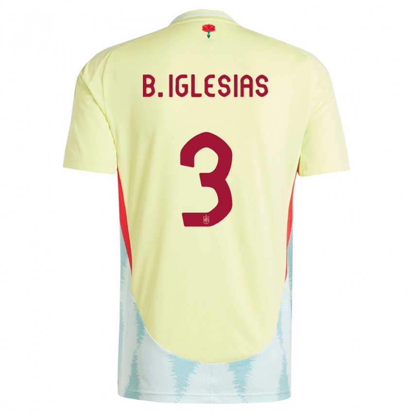 Niño Camiseta España Borja Iglesias #3 Amarillo 2ª Equipación 24-26 La Camisa Chile