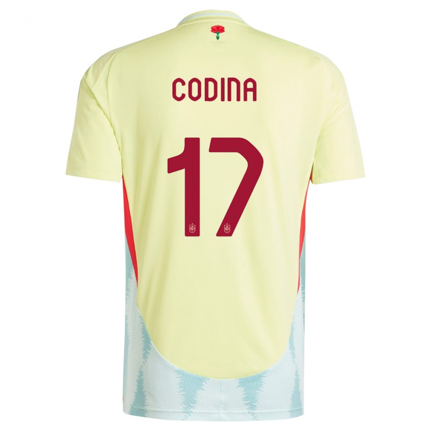 Niño Camiseta España Laia Codina #17 Amarillo 2ª Equipación 24-26 La Camisa Chile