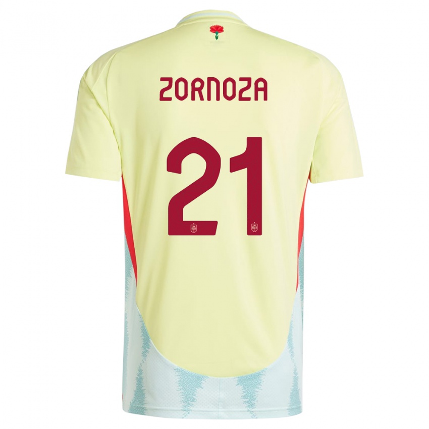 Niño Camiseta España Claudia Zornoza #21 Amarillo 2ª Equipación 24-26 La Camisa Chile