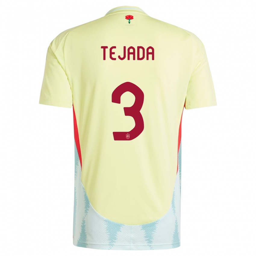 Niño Camiseta España Ana Tejada #3 Amarillo 2ª Equipación 24-26 La Camisa Chile