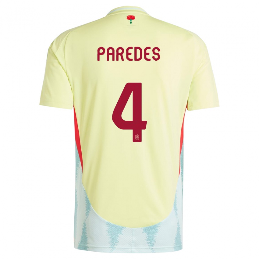 Niño Camiseta España Irene Paredes #4 Amarillo 2ª Equipación 24-26 La Camisa Chile