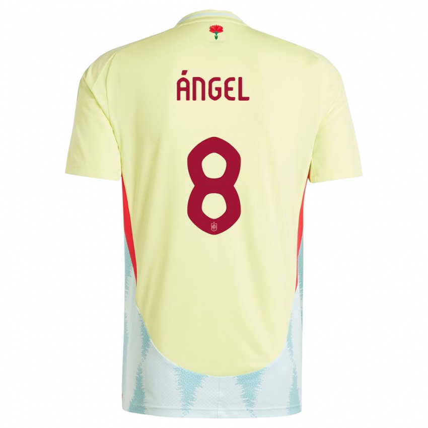 Niño Camiseta España Manuel Angel #8 Amarillo 2ª Equipación 24-26 La Camisa Chile