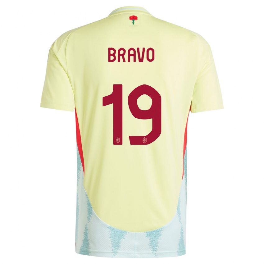 Niño Camiseta España Iker Bravo #19 Amarillo 2ª Equipación 24-26 La Camisa Chile