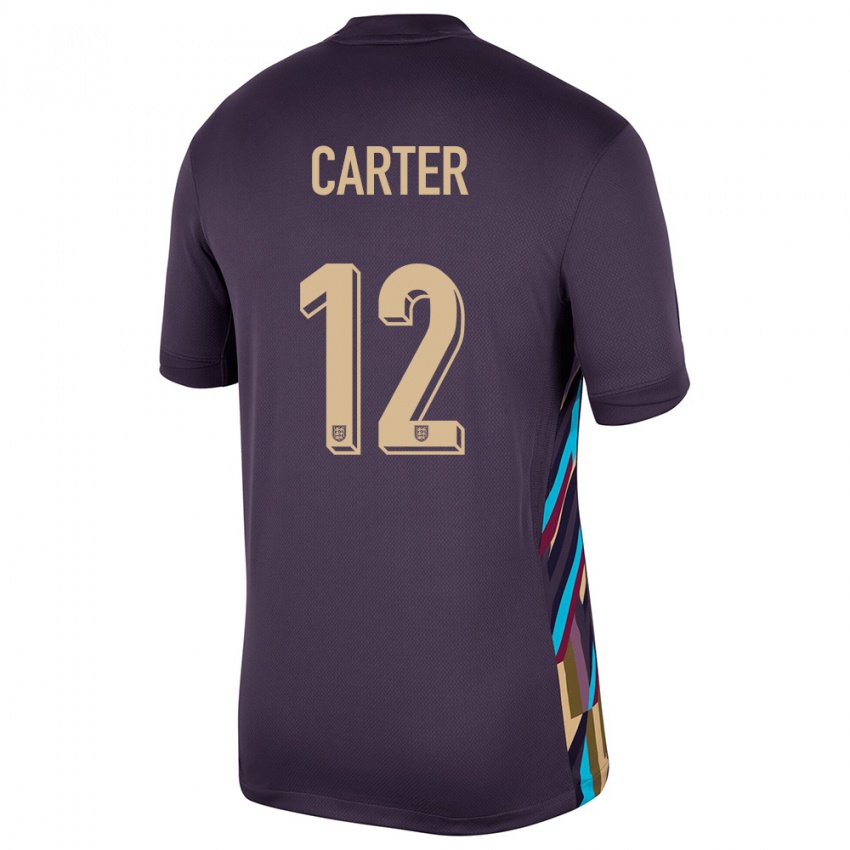 Niño Camiseta Inglaterra Jess Carter #12 Pasa Oscura 2ª Equipación 24-26 La Camisa Chile
