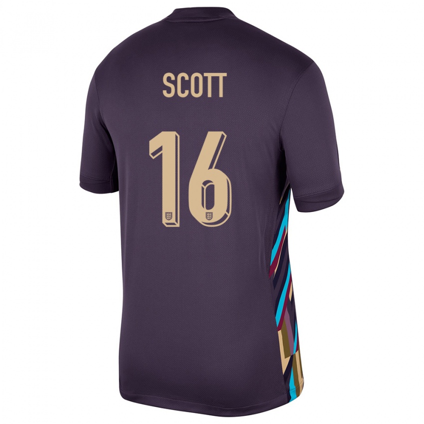 Niño Camiseta Inglaterra Jill Scott #16 Pasa Oscura 2ª Equipación 24-26 La Camisa Chile
