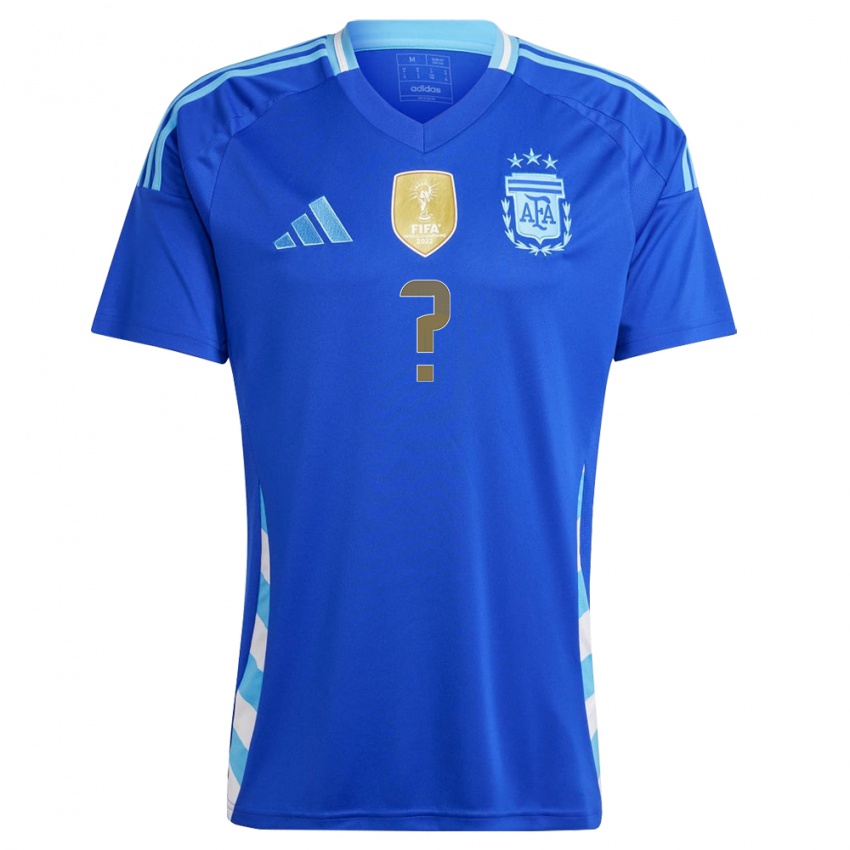 Niño Camiseta Argentina Su Nombre #0 Azul 2ª Equipación 24-26 La Camisa Chile