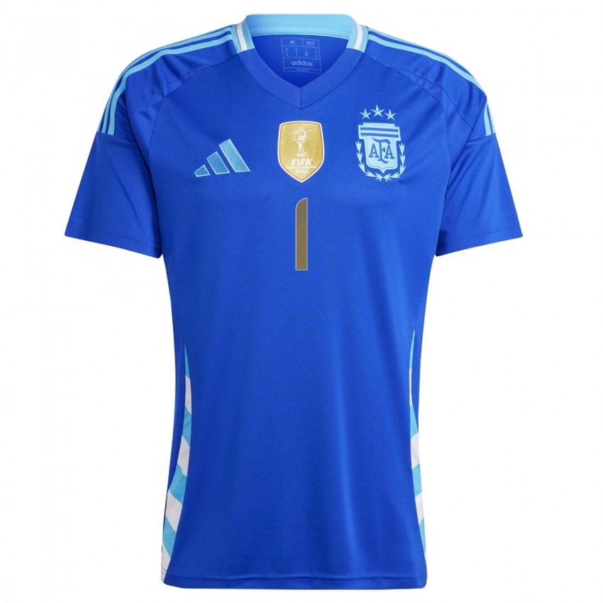 Niño Camiseta Argentina Federico Gomes Gerth #1 Azul 2ª Equipación 24-26 La Camisa Chile