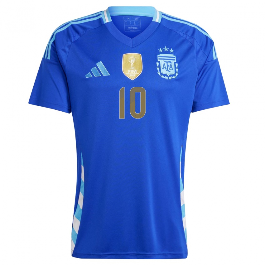 Niño Camiseta Argentina Axel Encinas #10 Azul 2ª Equipación 24-26 La Camisa Chile