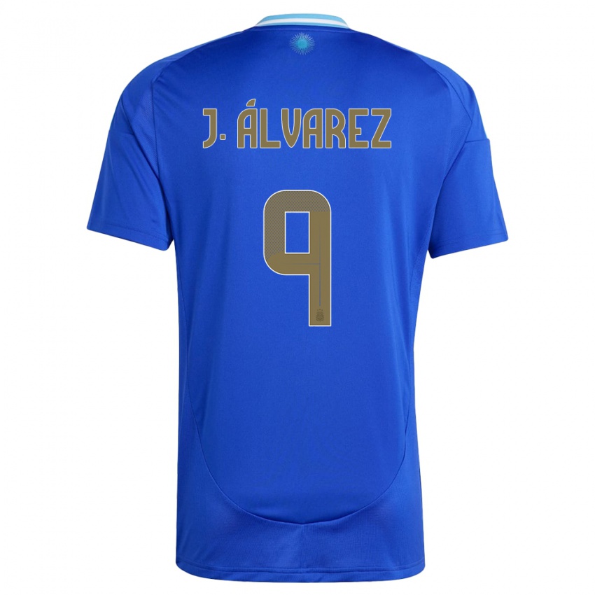 Niño Camiseta Argentina Julian Alvarez #9 Azul 2ª Equipación 24-26 La Camisa Chile