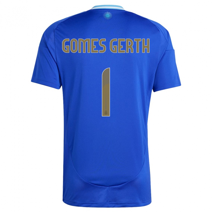 Niño Camiseta Argentina Federico Gomes Gerth #1 Azul 2ª Equipación 24-26 La Camisa Chile