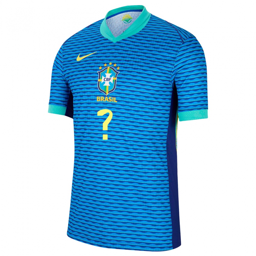 Niño Camiseta Brasil Su Nombre #0 Azul 2ª Equipación 24-26 La Camisa Chile