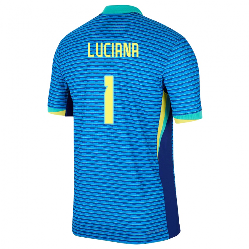 Niño Camiseta Brasil Luciana #1 Azul 2ª Equipación 24-26 La Camisa Chile