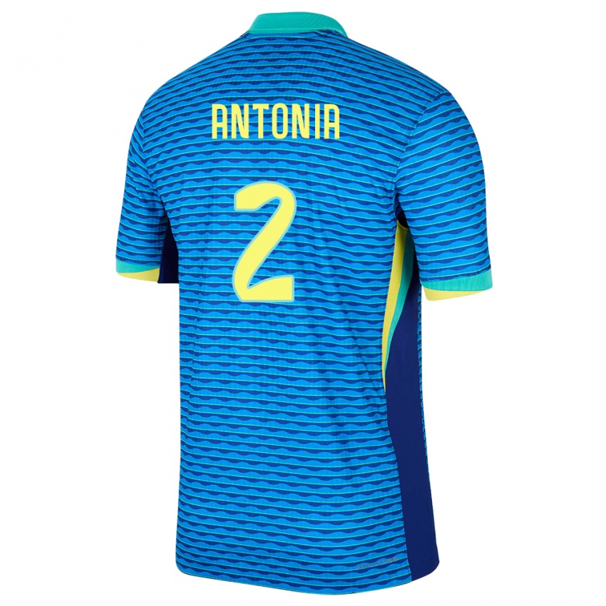 Niño Camiseta Brasil Antonia #2 Azul 2ª Equipación 24-26 La Camisa Chile