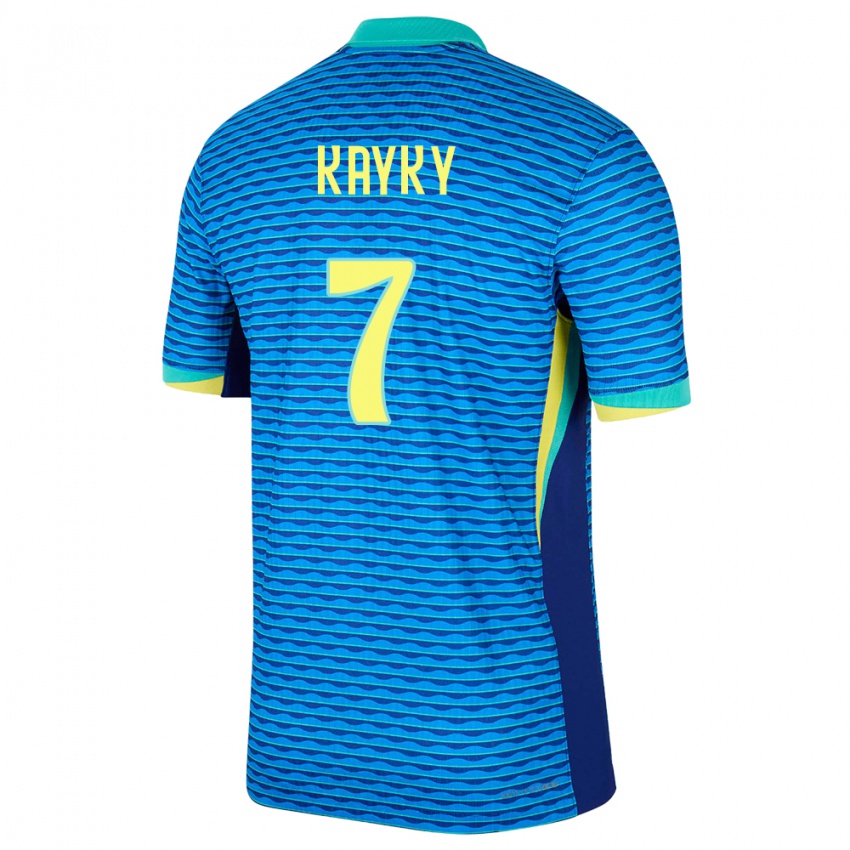 Niño Camiseta Brasil Kayky #7 Azul 2ª Equipación 24-26 La Camisa Chile