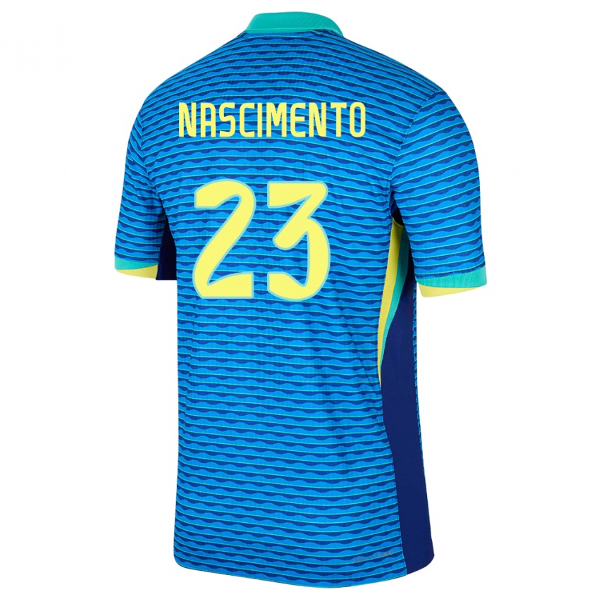 Niño Camiseta Brasil Matheus Nascimento #23 Azul 2ª Equipación 24-26 La Camisa Chile