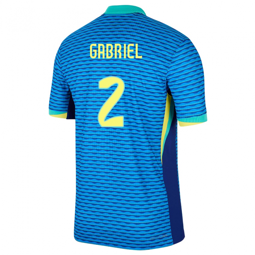 Niño Camiseta Brasil Victor Gabriel #2 Azul 2ª Equipación 24-26 La Camisa Chile