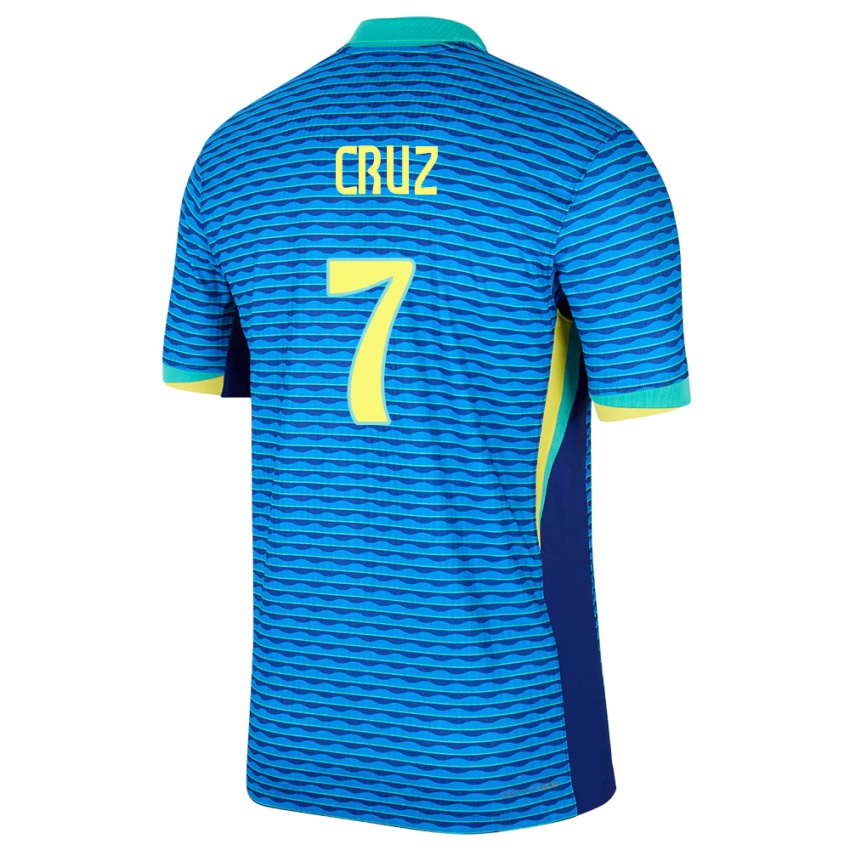 Niño Camiseta Brasil Joao Cruz #7 Azul 2ª Equipación 24-26 La Camisa Chile