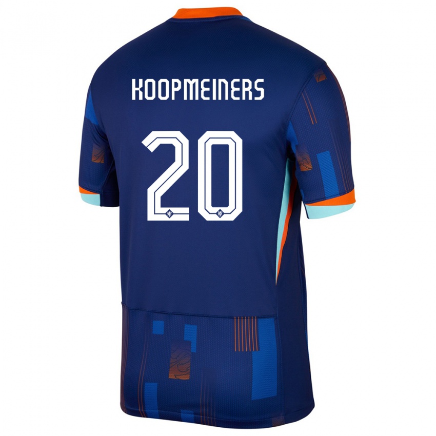 Niño Camiseta Países Bajos Teun Koopmeiners #20 Azul 2ª Equipación 24-26 La Camisa Chile