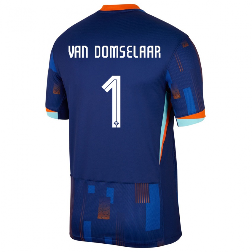 Niño Camiseta Países Bajos Daphne Van Domselaar #1 Azul 2ª Equipación 24-26 La Camisa Chile