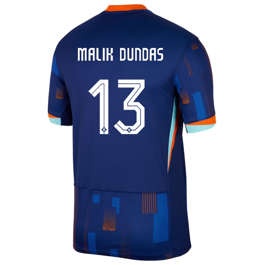 Niño Camiseta Países Bajos Noa Malik Dundas #13 Azul 2ª Equipación 24-26 La Camisa Chile