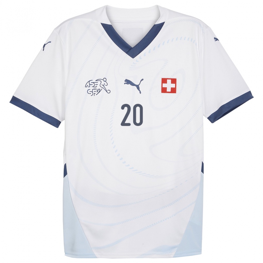 Niño Camiseta Suiza Edimilson Fernandes #20 Blanco 2ª Equipación 24-26 La Camisa Chile