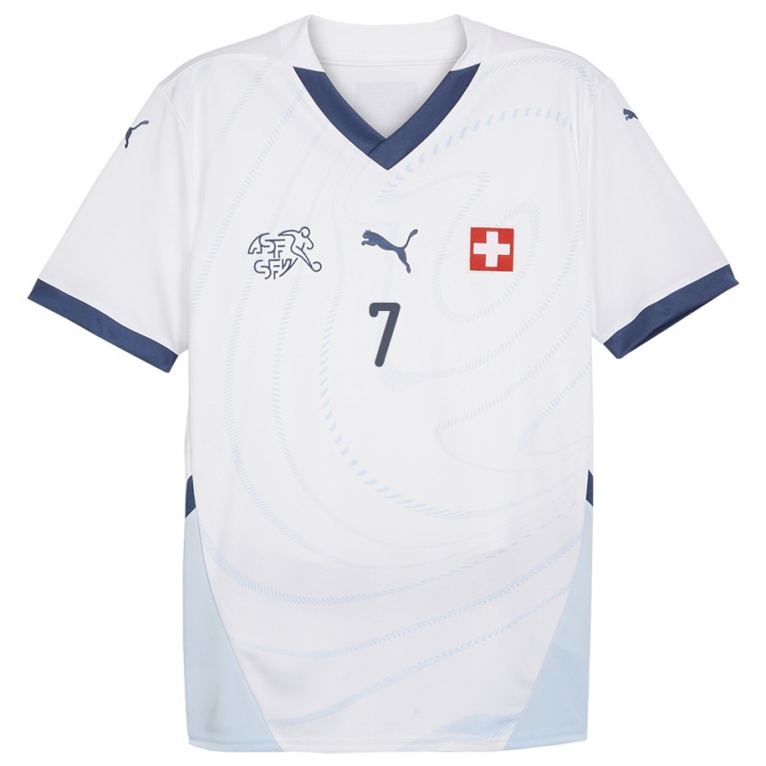 Niño Camiseta Suiza Breel Embolo #7 Blanco 2ª Equipación 24-26 La Camisa Chile