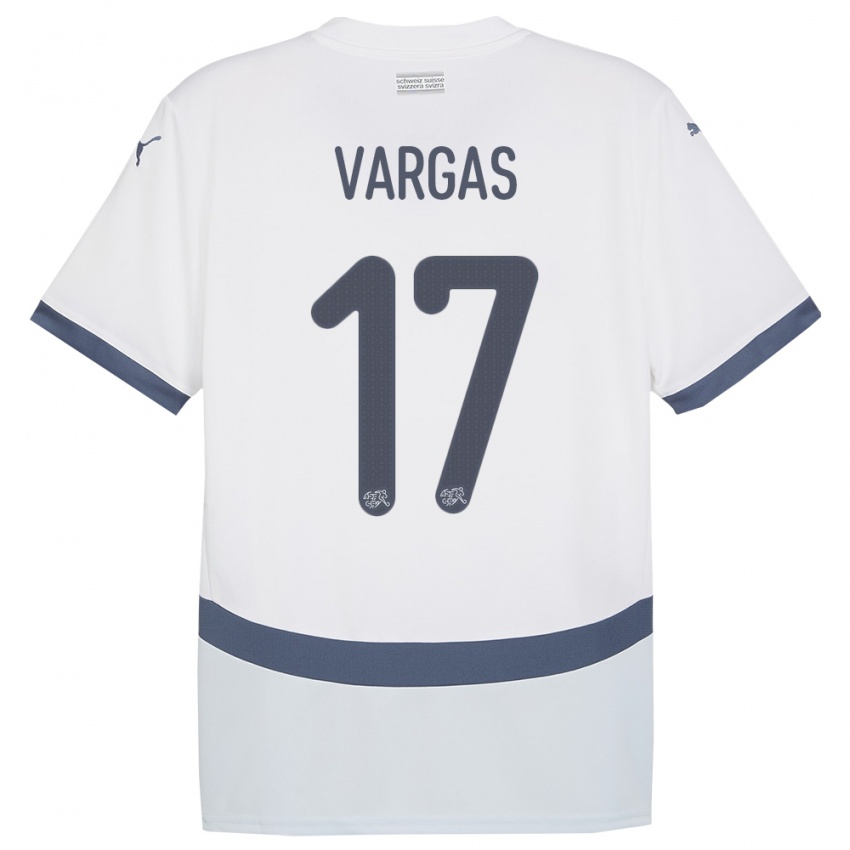 Niño Camiseta Suiza Ruben Vargas #17 Blanco 2ª Equipación 24-26 La Camisa Chile