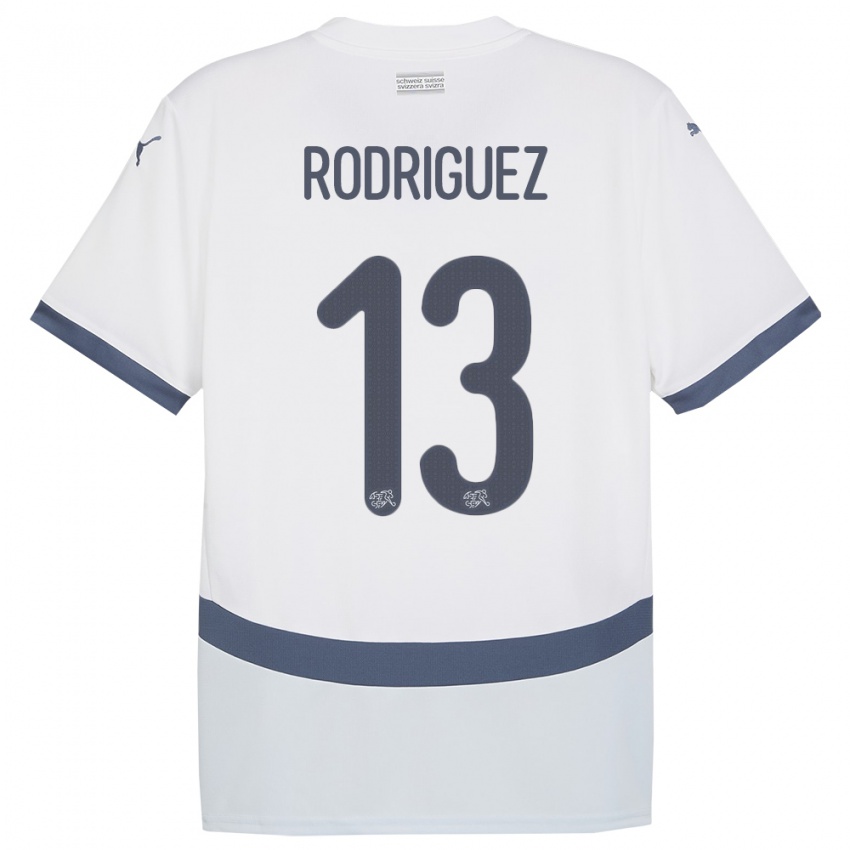 Niño Camiseta Suiza Ricardo Rodriguez #13 Blanco 2ª Equipación 24-26 La Camisa Chile