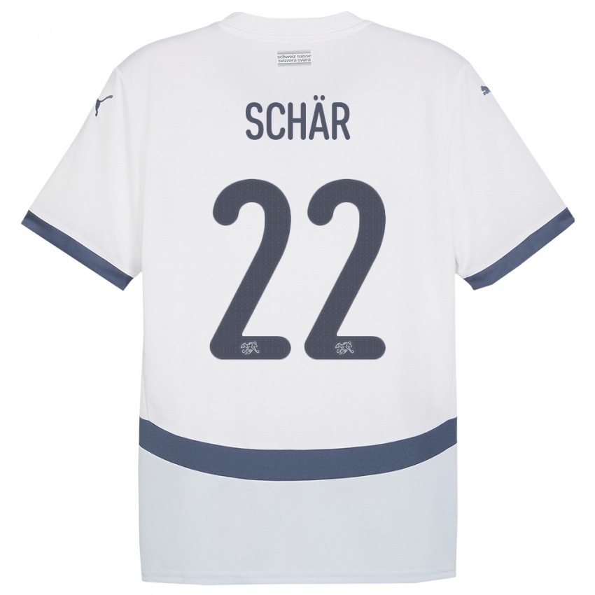 Niño Camiseta Suiza Fabian Schar #22 Blanco 2ª Equipación 24-26 La Camisa Chile