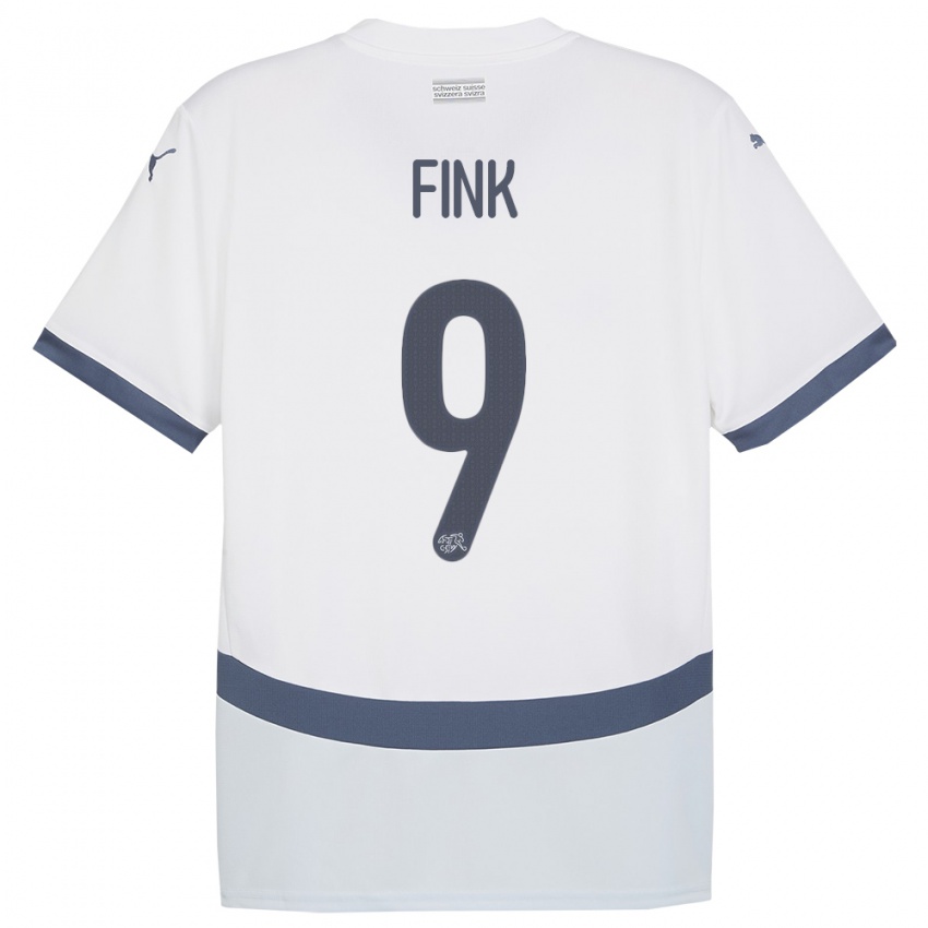 Niño Camiseta Suiza Bradley Fink #9 Blanco 2ª Equipación 24-26 La Camisa Chile